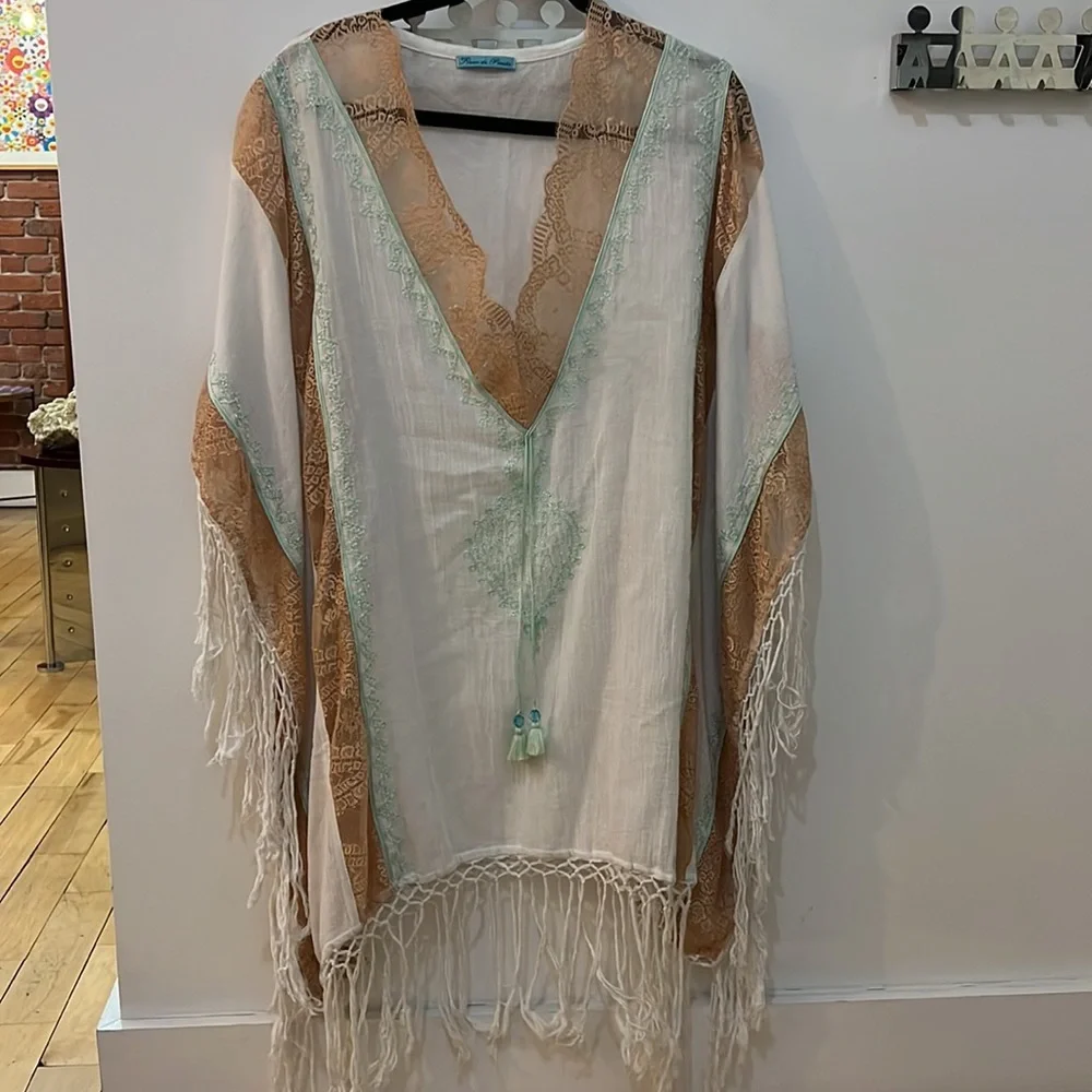 Fleur de Pirate Embroidered Caftan OS - Picture 2 of 14